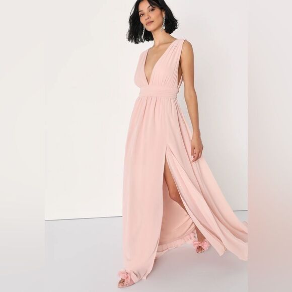 Lulu's Blush Pink Maxi Dress - Picture 5 of 16